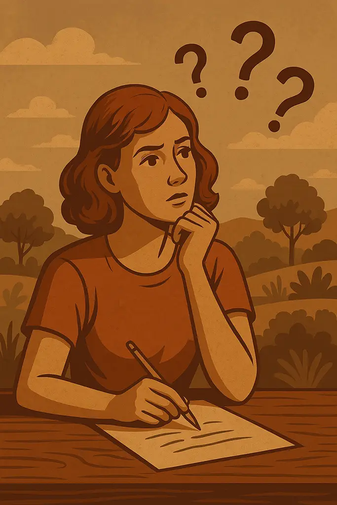 ilustracion de chica con preguntas para cata de vinos privada